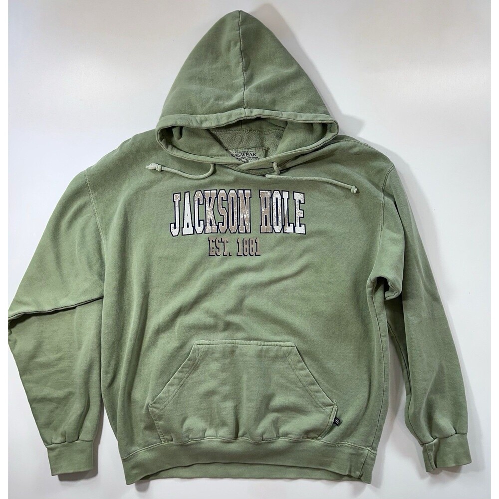 Ragwear Jackson Hole Hoodie Mens Medium Green Pullover Sweatshirt Fleece